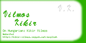 vilmos kikir business card